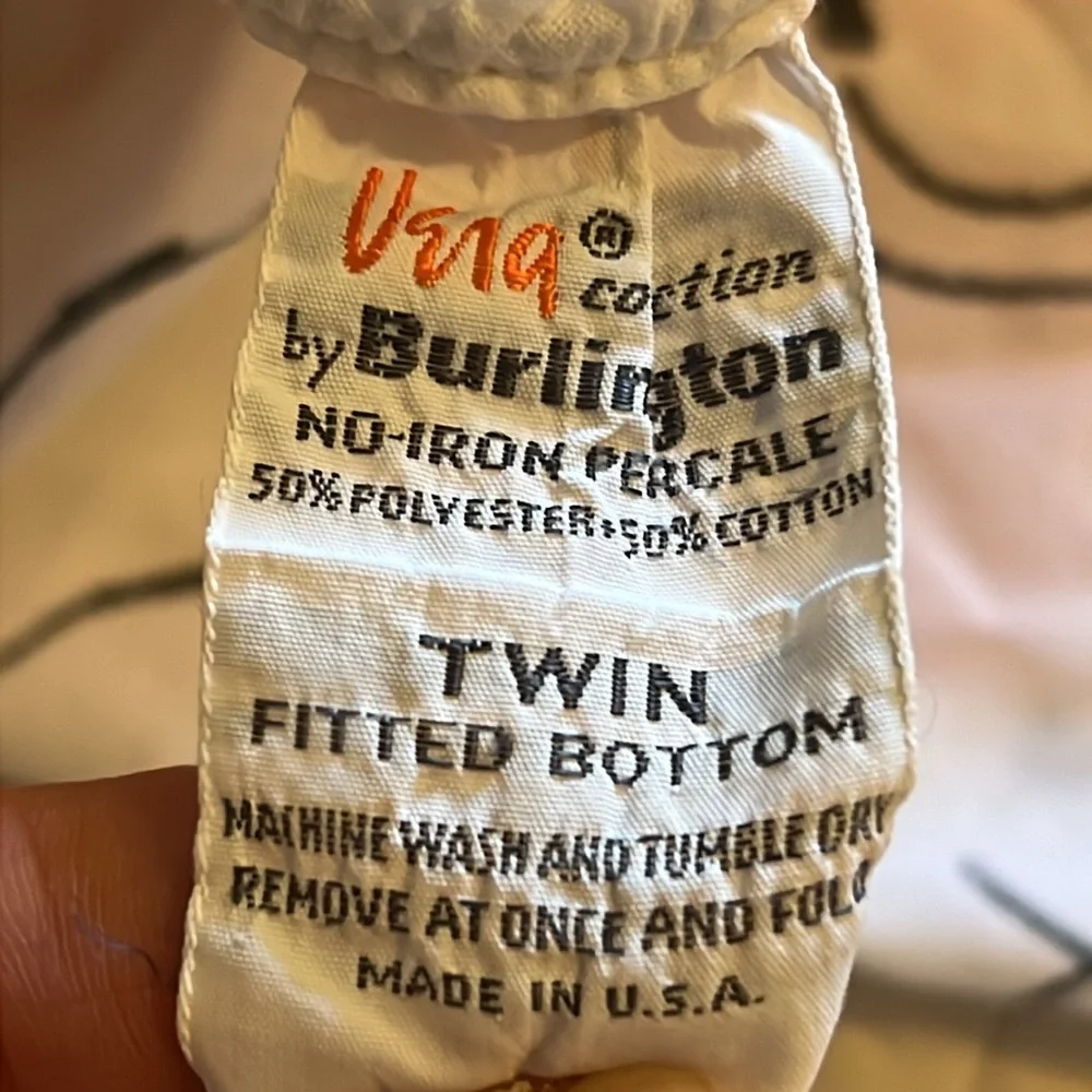 Vintage Vera Neumann made in USA Fitted sheet twin MCM